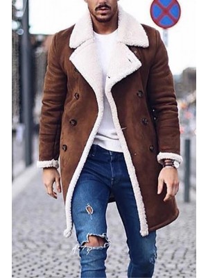 Men's Winter Polar Fleece Suede Cloth Keep Warm Coat